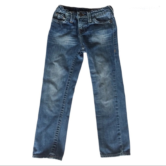 TRUE RELIGION Geno Relax Slim Raw Jeans With Pockets Blue Boys 7Y - Picture 3 of 8